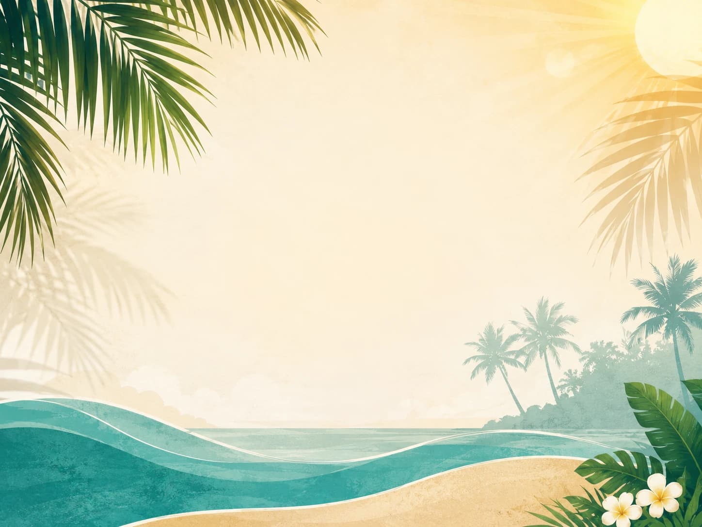 Fond tropical dominicain pour pratiquer le vocabulaire espagnol